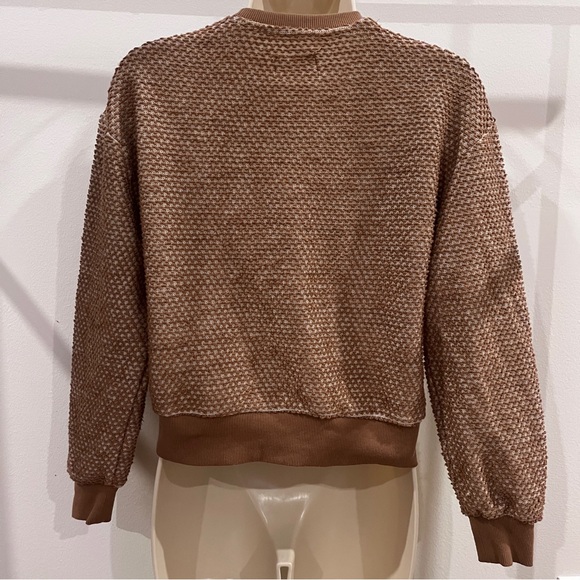Marine Layer Brown Textured Crewneck Sweater - Picture 2 of 8